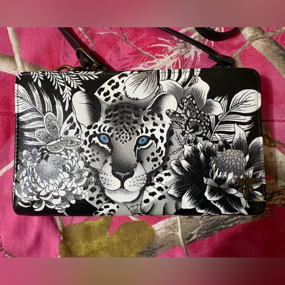 ANUSCHKA Women’s Cleopatra’s Leopard Genuine Leather Organizer Wallet - Picture 3 of 14